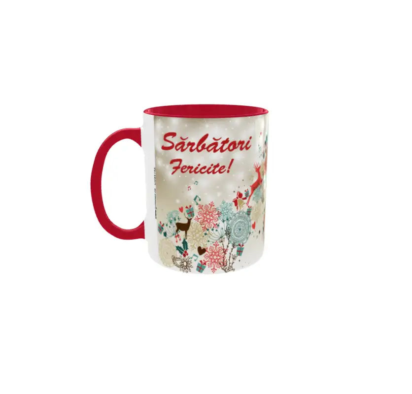 Sarbatori fericite, cana ceramica, 330ml, model cgs1712v